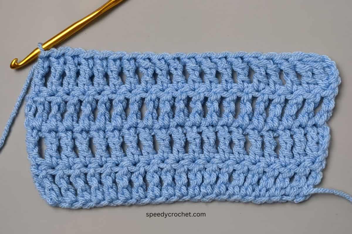 Treble crochet swatch.