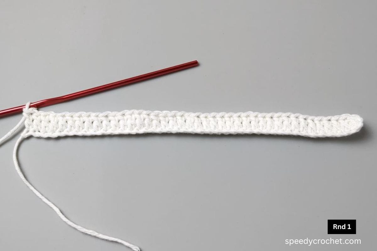 Row one of a mug cozy.