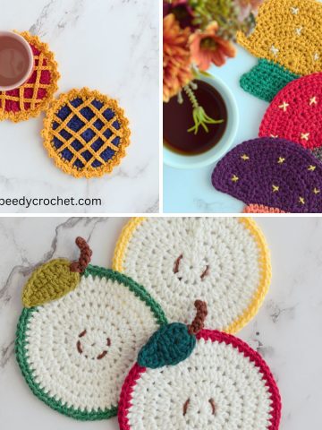 Crochet coasters