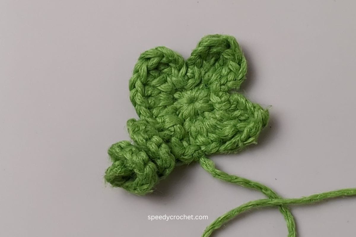 Crochet pumpkin leaf and tendril