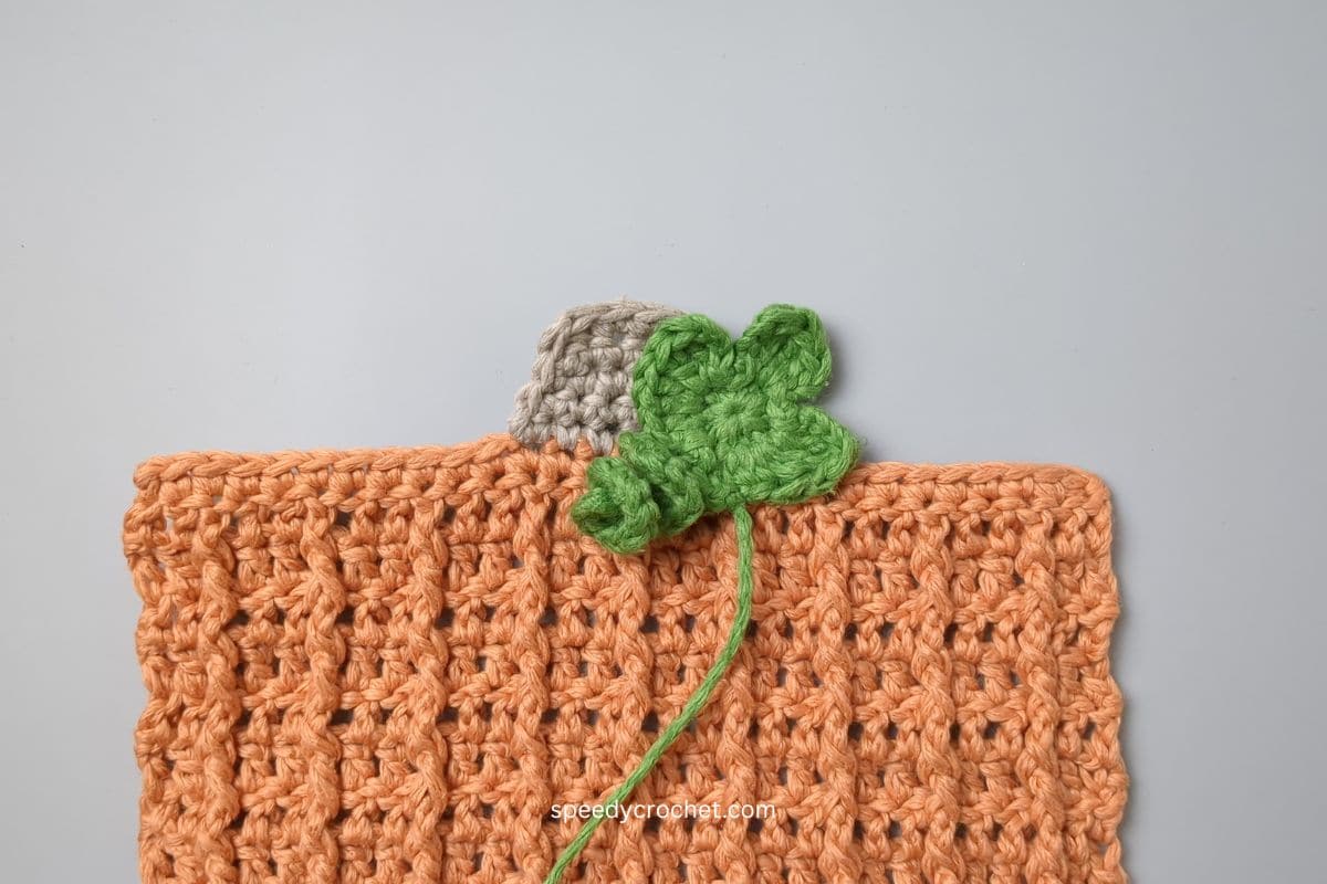 Crochet dishcloth is a crochet leaf.