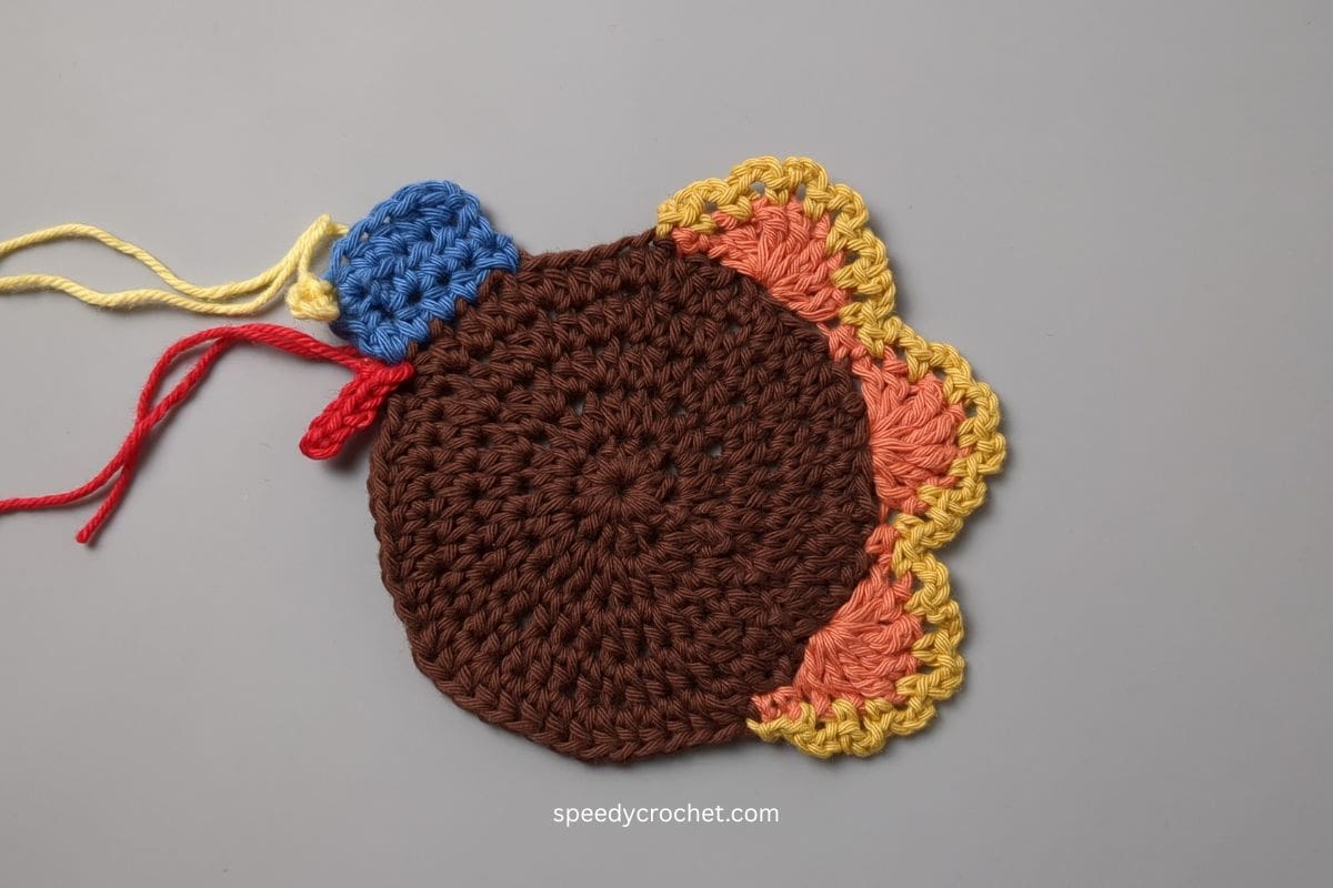 Turkey coaster step by step image.